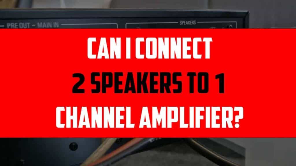 Can I Connect 2 Speakers to 1 Channel Amplifier